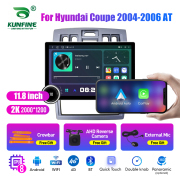 11.8 Inch 2K Double Knobs 2 Din Car Radio For Hyundai Coupe 2004 -2006 AT Car Radio DVD Multimedia Video Player Android Auto Carplay