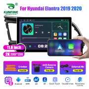 11.8 Inch 2K Double Knobs 2 Din Car Radio For Hyundai Elantra 2019 2020 Car Radio DVD Multimedia Video Player Android Auto Carplay