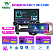 11.8 Inch 2K Double Knobs 2 Din Car Radio For Hyundai Santro 2003 - 2005 Car Radio DVD Multimedia Video Player Android Auto Carplay