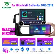 11.8 Inch 2K Double Knobs 2 Din Car Radio For Mitsubishi Outlander 2012 - 2019 Car Radio DVD Multimedia Video Player Android Auto Carplay