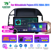 11.8 Inch 2K Double Knobs 2 Din Car Radio For Mitsubishi Pajero V73 2004 - 2011 Car Radio DVD Multimedia Video Player Android Auto Carplay