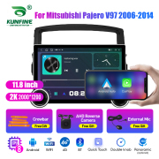 11.8 Inch 2K Double Knobs 2 Din Car Radio For Mitsubishi Pajero V97 2006 - 2014 Car Radio DVD Multimedia Video Player Android Auto Carplay