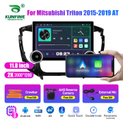 11.8 Inch 2K Double Knobs 2 Din Car Radio For Mitsubishi Triton 2015 - 2019 AT Car Radio DVD Multimedia Video Player Android Auto Carplay