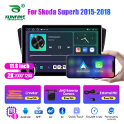 11.8 Inch 2K Double Knobs 2 Din Car Radio For Skoda Superb 2015 - 2018 Car Radio DVD Multimedia Video Player Android Auto Carplay