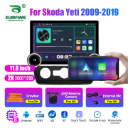 11.8 Inch 2K Double Knobs 2 Din Car Radio For Skoda Yeti 2009 - 2019 Car Radio DVD Multimedia Video Player Android Auto Carplay