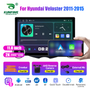 11.8 Inch 2K Double Knobs 2 Din Car Radio For Hyundai Veloster 2011 - 2015 Car Radio DVD Multimedia Video Player Android Auto Carplay