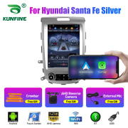9.7 Inch Tesla Style 2 Din Android Car Radio For Hyundai Santa Fe silver Stereo Car Multimedia Video Player DVD GPS Navigation