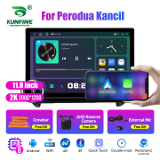 11.8 Inch 2K Double Knobs 2 Din Car Radio For Perodua Kancil Car Radio DVD Multimedia Video Player Android Auto Carplay