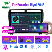 11.8 Inch 2K Double Knobs 2 Din Car Radio For Perodua Myvi 2012 Car Radio DVD Multimedia Video Player Android Auto Carplay