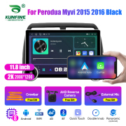 11.8 Inch 2K Double Knobs 2 Din Car Radio For Perodua Myvi 2015 2016 Black Car Radio DVD Multimedia Video Player Android Auto Carplay