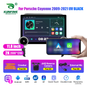 11.8 Inch 2K Double Knobs 2 Din Car Radio For Porsche Cayenne 2009 - 2021 UV BLACK Car Radio DVD Multimedia Video Player Android Auto Carplay