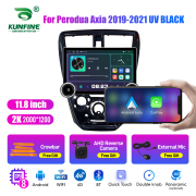 11.8 Inch 2K Double Knobs 2 Din Car Radio ForPerodua Axia 2019 - 2021 UV BLACK Car Radio DVD Multimedia Video Player Android Auto Carplay