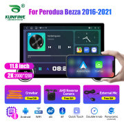 11.8 Inch 2K Double Knobs 2 Din Car Radio For Perodua Bezza 2016 - 2021 Car Radio DVD Multimedia Video Player Android Auto Carplay