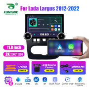 11.8 Inch 2K Double Knobs 2 Din Car Radio For Lada Largus 2012 -2022 LHD Car Radio DVD Multimedia Video Player Android Auto Carplay