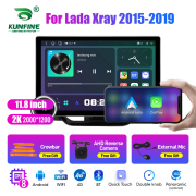11.8 Inch 2K Double Knobs 2 Din Car Radio For Lada Xray 2015 - 2019 Car Radio DVD Multimedia Video Player Android Auto Carplay