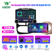 11.8 Inch 2K Double Knobs 2 Din Car Radio For Renault Clio 2013 - 2015 UV BLACK MT/AT Car Radio DVD Multimedia Video Player Android Auto Carplay