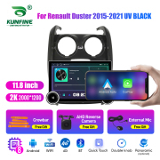 11.8 Inch 2K Double Knobs 2 Din Car Radio For Renault Duster 2015 - 2021 UV BLACK Car Radio DVD Multimedia Video Player Android Auto Carplay