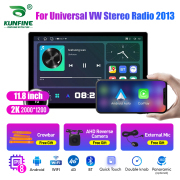 11.8 Inch 2K Double Knobs 2 Din Car Radio For Universal VW Stereo Radio 2013 Car Radio DVD Multimedia Video Player Android Auto Carplay