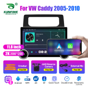 11.8 Inch 2K Double Knobs 2 Din Car Radio For VW Caddy 2005 - 2010 AT Car Radio DVD Multimedia Video Player Android Auto Carplay