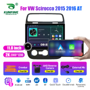 11.8 Inch 2K Double Knobs 2 Din Car Radio For VW Scirocco 2015 2016 AT Car Radio DVD Multimedia Video Player Android Auto Carplay