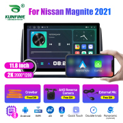 11.8 Inch 2K Double Knobs 2 Din Car Radio For Nissan Magnite 2021 Car Radio DVD Multimedia Video Player Android Auto Carplay