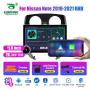 11.8 Inch 2K Double Knobs 2 Din Car Radio For Nissan Note 2019 - 2021 RHD Car Radio DVD Multimedia Video Player Android Auto Carplay