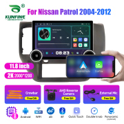 11.8 Inch 2K Double Knobs 2 Din Car Radio For Nissan Patrol 2004 - 2012 Car Radio DVD Multimedia Video Player Android Auto Carplay