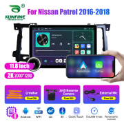 11.8 Inch 2K Double Knobs 2 Din Car Radio For Nissan Patrol 2016 - 2018 Car Radio DVD Multimedia Video Player Android Auto Carplay