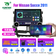11.8 Inch 2K Double Knobs 2 Din Car Radio For Nissan Succe 2011 LHD Car Radio DVD Multimedia Video Player Android Auto Carplay
