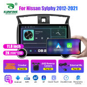 11.8 Inch 2K Double Knobs 2 Din Car Radio For Nissan Sylphy 2012 - 2021 Car Radio DVD Multimedia Video Player Android Auto Carplay