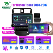 11.8 Inch 2K Double Knobs 2 Din Car Radio For Nissan Teana 2004 - 2007 Car Radio DVD Multimedia Video Player Android Auto Carplay