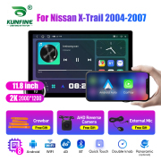11.8 Inch 2K Double Knobs 2 Din Car Radio For Nissan X-Trail 2004 - 2007 Car Radio DVD Multimedia Video Player Android Auto Carplay