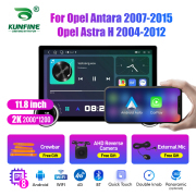 11.8 Inch 2K Double Knobs 2 Din Car Radio For Opel Antara 2007-2015 Opel Astra H 2004-2012 Opel Tigra Tt 2004-2009 Opel Vectra C 2004-2010 Opel Vivaro 2006-2009 Opel Zafira 2006-2012 Silver Car Radio DVD Multimedia Video Player Android Auto Carplay