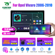11.8 Inch 2K Double Knobs 2 Din Car Radio For Opel Vivaro 2006 - 2010 Car Radio DVD Multimedia Video Player Android Auto Carplay