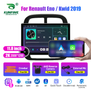 11.8 Inch 2K Double Knobs 2 Din Car Radio For Renault Eno / Kwid 2019 Car Radio DVD Multimedia Video Player Android Auto Carplay