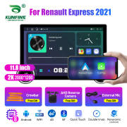 11.8 Inch 2K Double Knobs 2 Din Car Radio For Renault Express 2021 Car Radio DVD Multimedia Video Player Android Auto Carplay