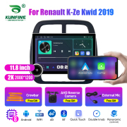 11.8 Inch 2K Double Knobs 2 Din Car Radio For Renault K-Ze / Kwid 2019 Car Radio DVD Multimedia Video Player Android Auto Carplay