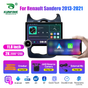 11.8 Inch 2K Double Knobs 2 Din Car Radio For Renault Sandero 2013 - 2021 Car Radio DVD Multimedia Video Player Android Auto Carplay