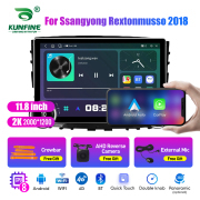 11.8 Inch 2K Double Knobs 2 Din Car Radio For Ssangyong Rextonmusso 2018 Car Radio DVD Multimedia Video Player Android Auto Carplay