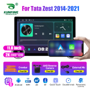 11.8 Inch 2K Double Knobs 2 Din Car Radio For Tata Harrier 2018 -2022 Car Radio DVD Multimedia Video Player Android Auto Carplay