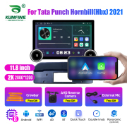 11.8 Inch 2K Double Knobs 2 Din Car Radio For Tata Punch/ Hornbill (HBX) 2021 Car Radio DVD Multimedia Video Player Android Auto Carplay