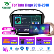 11.8 Inch 2K Double Knobs 2 Din Car Radio For Tata Tiago 2016 -2018 Car Radio DVD Multimedia Video Player Android Auto Carplay