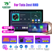 11.8 Inch 2K Double Knobs 2 Din Car Radio For Tata Zest RHD Car Radio DVD Multimedia Video Player Android Auto Carplay