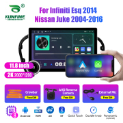 11.8 Inch 2K Double Knobs 2 Din Car Radio For Infiniti Esq 2014 Nissan Juke 2004 -2016 Car Radio DVD Multimedia Video Player Android Auto Carplay