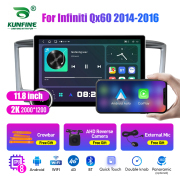 11.8 Inch 2K Double Knobs 2 Din Car Radio For Infiniti Qx60 2014 - 2016 Car Radio DVD Multimedia Video Player Android Auto Carplay