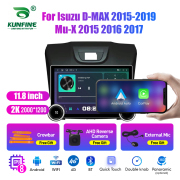 11.8 Inch 2K Double Knobs 2 Din Car Radio For Isuzu D-MAX 2015 - 2017 Car Radio DVD Multimedia Video Player Android Auto Carplay