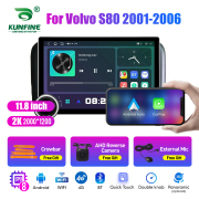 11.8 Inch 2K Double Knobs 2 Din Car Radio For Volvo S80 2001 - 2006 Car Radio DVD Multimedia Video Player Android Auto Carplay