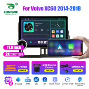 11.8 Inch 2K Double Knobs 2 Din Car Radio For Volvo XC60 2014 - 2018 Car Radio DVD Multimedia Video Player Android Auto Carplay