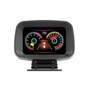 Digital Car LCD HUD GPS OBD2 Head Up Display Slope Meter Speed Alarm KM/H MPH Speedometer Tachometer Water Temp Boost Gauge