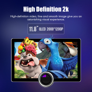 10.1/11.8 inch Screen Diamond 2K Android Car Radio 2Din Multimedia Player Single Knob Carplay Android Auto GPS Car Audio 4G Wifi